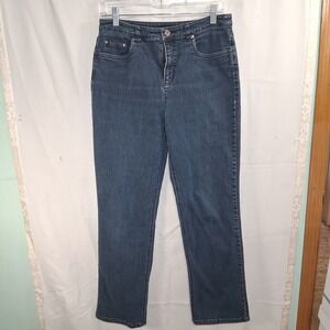 Talbots Stretch Womens Jeans‎ size 8 Cotton Spandex Straight Leg Medium Wash